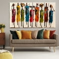 thumbnail image 5 of People Art Canvas, Ethnic Art, Oil Painting Print, African Printed, Masai Wall Art, Abstract Art, Retro Canvas, Canvas Wall Decor - 3P-Rolled Canvas, 5 of 9