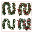 thumbnail image 2 of dodocool 9 FT Long Christmas Garland Flexible PVC Hanging Pendant Artificial Christmas Garlands with Bowknot for Stairs Railing Fireplace Front Porch Door Tree Holiday Party Supplies, 2 of 5