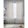 thumbnail image 2 of Grey Branches Sheer Curtains 96 Inch Length 2 Panels Set, Vintage Art Farmhouse Voile Window Treatment Semi Sheer Long Curtains Drapes for Bedroom/Living Room/Kitchen 52"x96"x2, 2 of 7
