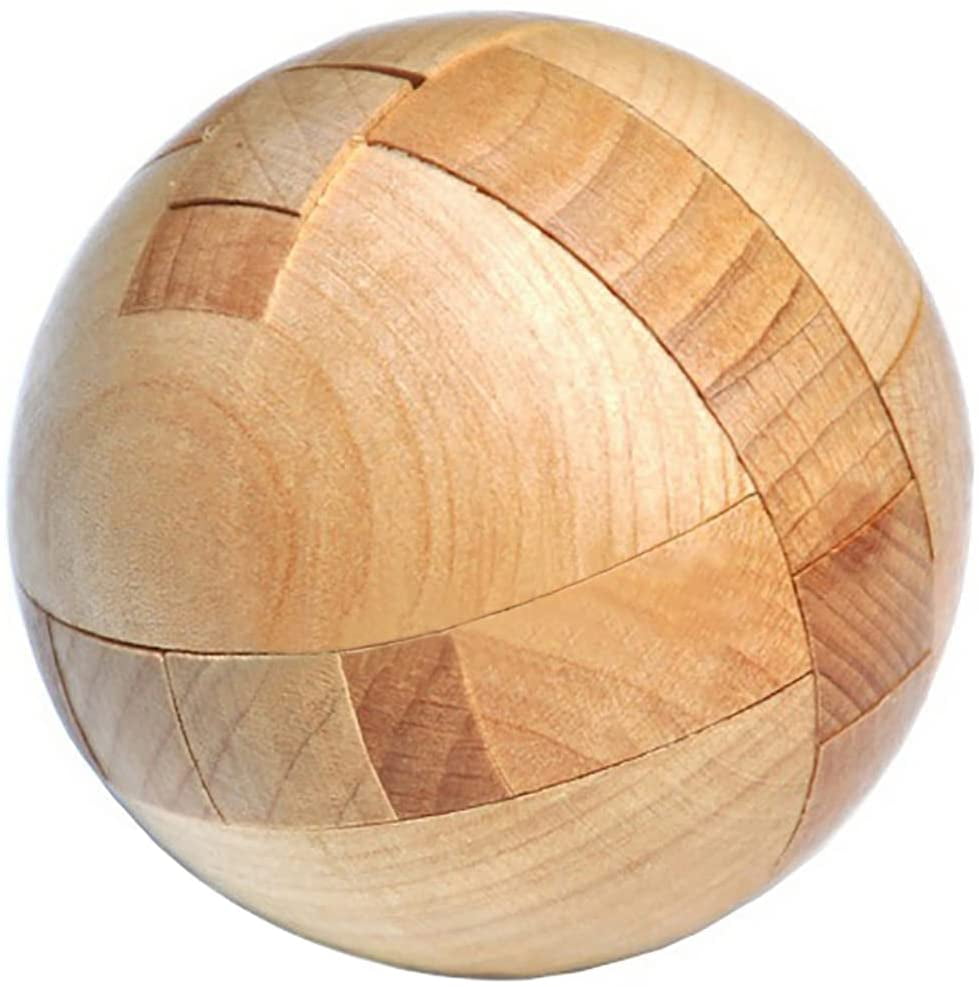 Wooden Puzzle Magic Ball Brain Teasers Toy Intelligence For Adults/Kids O1B6 