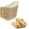 thumbnail image 1 of 50 Platos de bambú desechables QUANZHOUTIANDI para servir barcos para fiestas bodas catering, 1 of 5