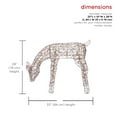 thumbnail image 3 of Alpine Corporation Grazing Rattan Reindeer Decoration with White Halogen Lights, 3 of 13