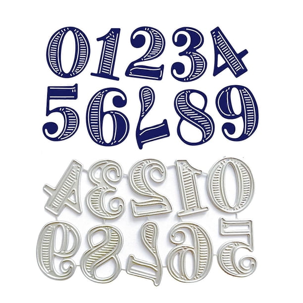 Numbers Embossing Cutting Dies Number Die Cuts for Greeting Card Wedding Invitation Making DIY Scrapbooking Photo Album