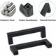 thumbnail image 3 of Juego de 2 manijas negras para muebles con centros de 160 mm para gabinetes de cocina, tiradores de cajones de aleación de aluminio, manijas negras para puertas de gabinetes de cocina, 3 of 5