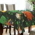 thumbnail image 4 of Coolnut Green Clover Gnome Fabric Rectangle Tablecloth - Waterproof and Wrinkle-Resistant Table Cloth 54x72 Inch Table Cover for Indoor & Outdoor Dining House Decor, 4 of 7