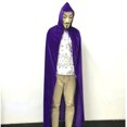 thumbnail image 5 of Adult Halloween Velvet Cloak Hooded Medieval Costume Witch Vampire Halloween Costume Dress Coats, 5 of 7
