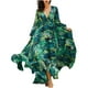thumbnail image 1 of Vestido de Estampado de Hojas Vestidos de Playa Con Cuello en V Vestido de Manga Larga Vestida Para Mujeres de Verano Odeerbi  ODB113200, 1 of 8