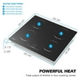 thumbnail image 2 of GIONIEN 4 Burner Electric Cooktop, 220V~240V Built-in 24" Induction Cooktop,6400W, 2 of 7
