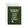 Koyal Wholesale Funny Jumbo Retirement Card With Envelope , Greeting Card, Retirement Schedule Wake Golf Rest Repeat