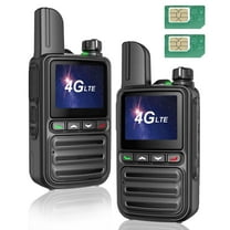 Kayotom Global Unlimited Range 4G LTE Walkie Talkies with SIM, Long Distance Two-Way Radios, Nationwide PTT, 2-Pack