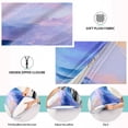 thumbnail image 3 of Azure Blue Marble Plush Pillow Cases King Size Ultra Soft Warm Pillowcases with Zipper 20"x40", 3 of 9