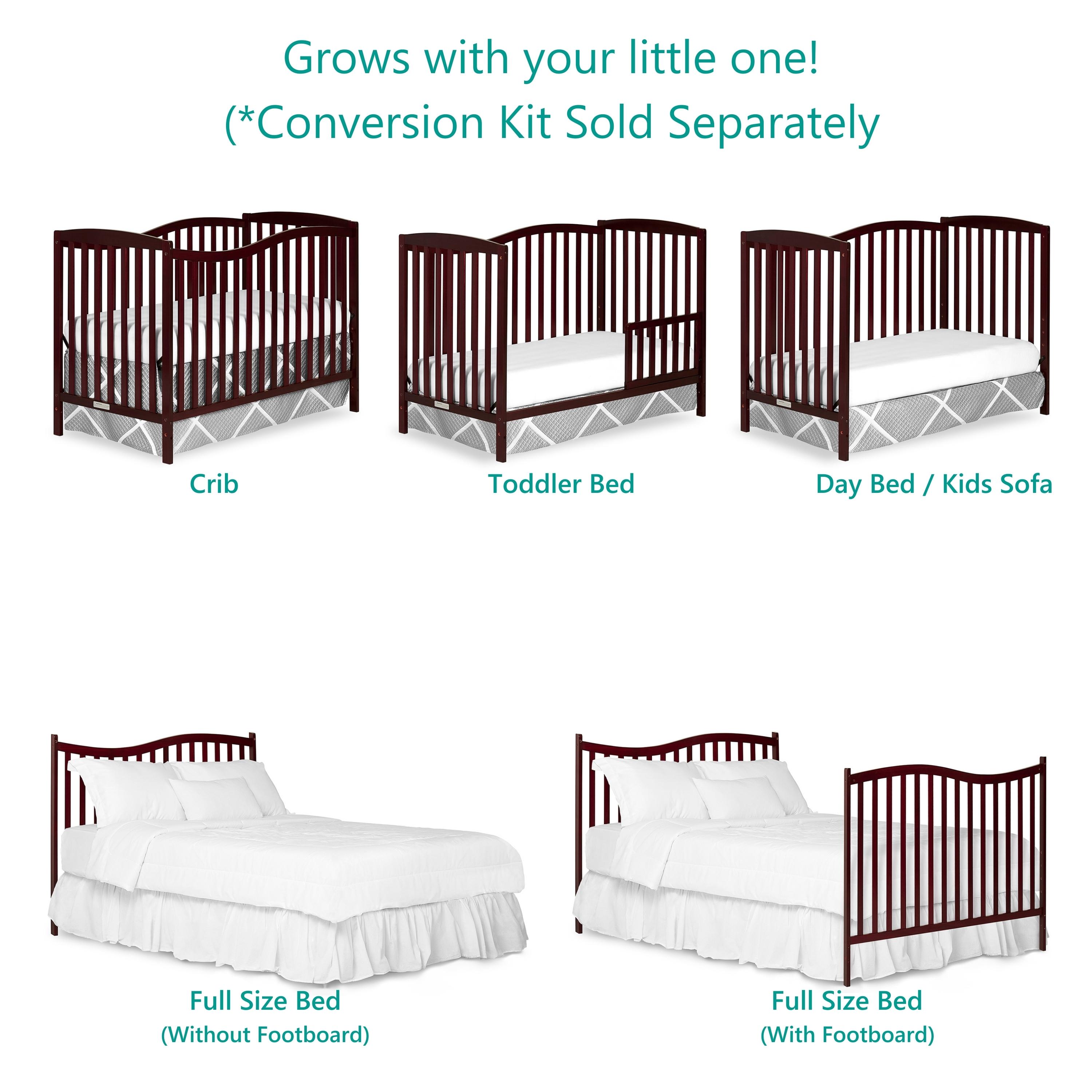 Dream On Me Chelsea 5-in-1 Convertible Crib, JPMA Certified, Cherry - image 5 of 13