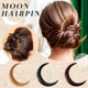 thumbnail image 3 of 3 uds. Tenedor de pelo de luna creciente tallada a mano para mujer, palo de pelo de Luna, Clip de pelo de luna de madera, horquilla de luna creciente, Luna de madera, 3 of 5