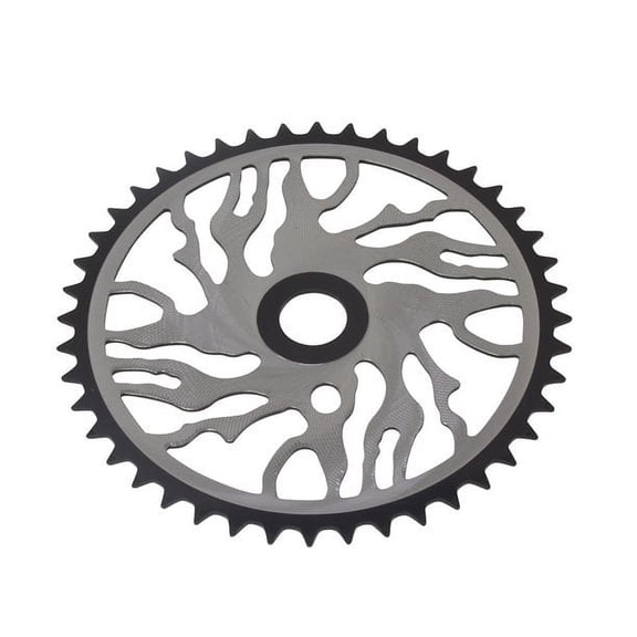 Black/Chrome Bike Sprocket/Chainring, 44T 1/2 X 1/8 (Poison Ivy)