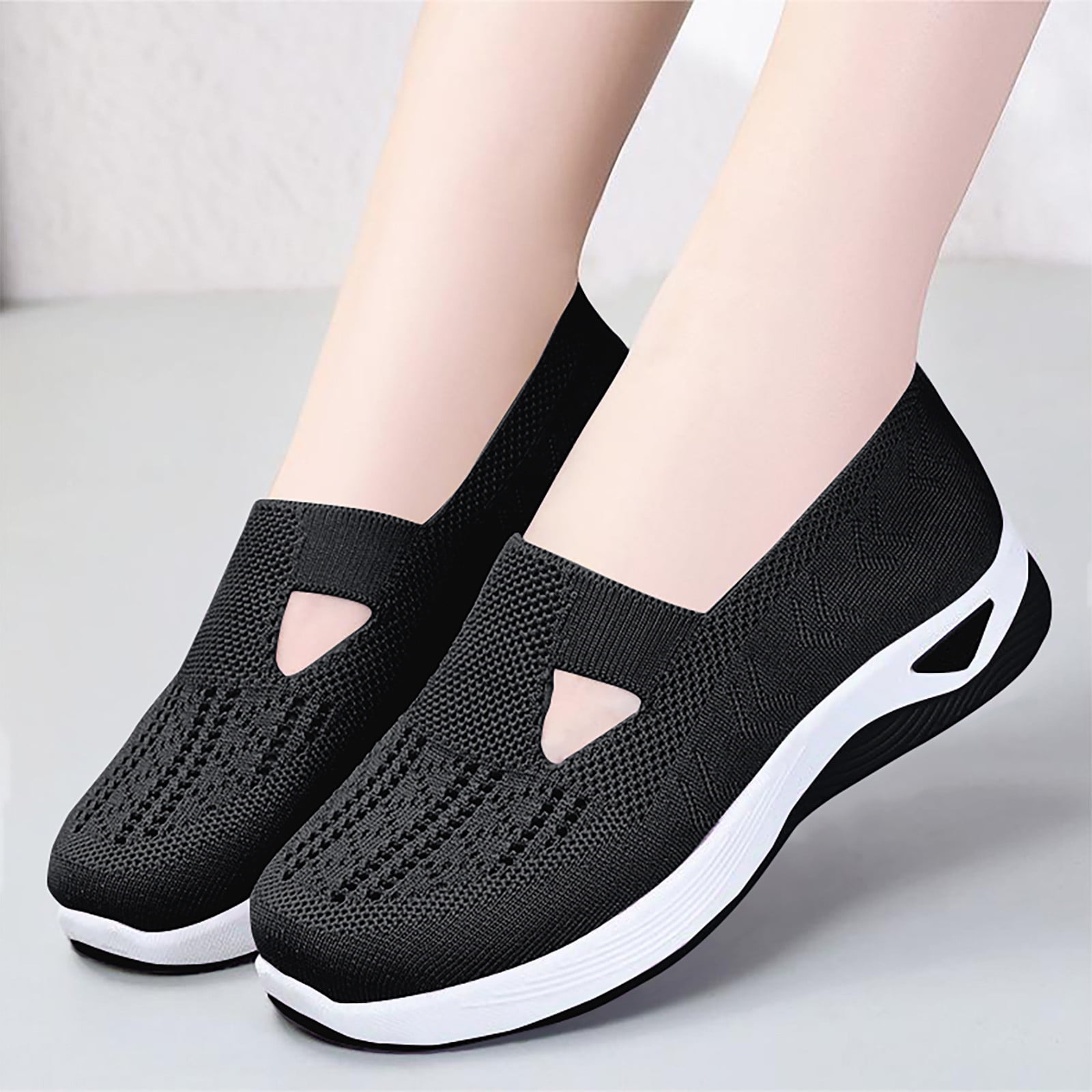 HeaCare Orthopedic Shoes for Women,Breathable Knitted Slip On Sneaker Working Casual Nurse Shoes,Diabetic Shoes for Women, Birthday Mothers Day Gifts for Women