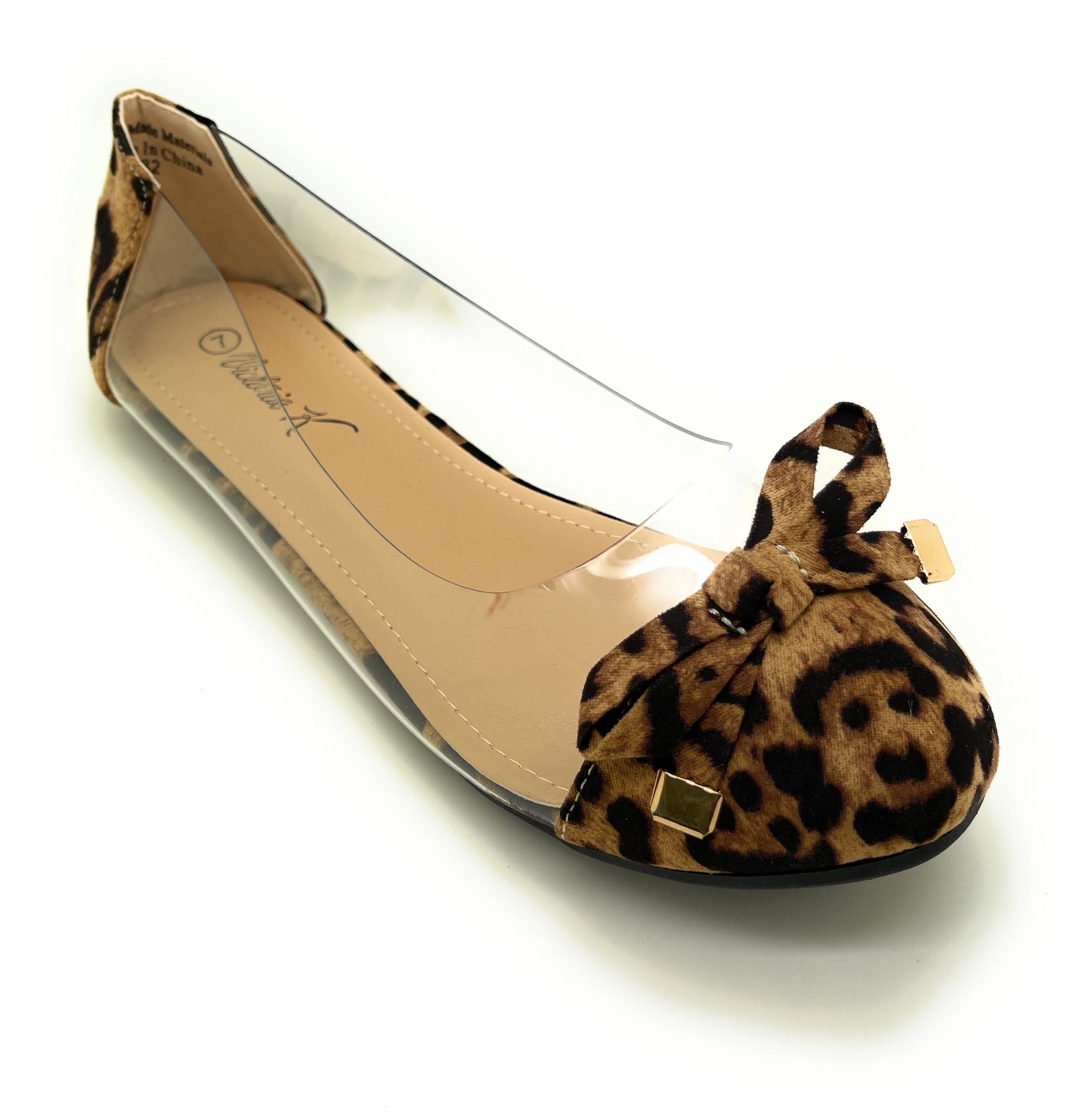 Animal Prints with Clear Sides Ballerina Flats