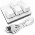 thumbnail image 1 of Mini tecl USB de 4 teclas con una sola mano, tecl mecánico para juegos, programación, macro, pad RGB para Windows Mac, OSU, HID tecl estándar con interruptor rojo intercambiable en, 1 of 2