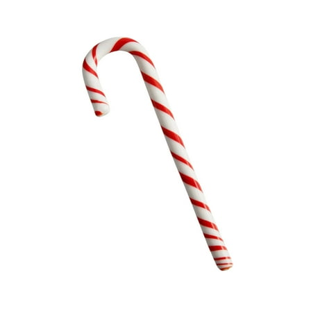 Kosta Boda Polka Crystal Glass Candy Cane Swizzle Stick - Red Stripe