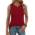 thumbnail image 6 of QIJUNTUO Short Sleeve Shirts for Somen Summer Tank Tops for Women Loose Fit Crew Neck Casual Sleeveless Tops Trendy, 6 of 9