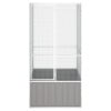 vidaXL Bird Cage Grey Galvanized Steel Large Bird Cage Rectangular 43.7"x42.1"x83.3"