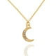 thumbnail image 2 of Collar Triple Dorado Mujer CYRA con Dijes de Luna y Estrellas, 2 of 3