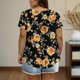 thumbnail image 2 of Erwazi Plus Size Tops for Women Floral Dressy Blouses Pleated Button Tunic Top Oversized Summer Shirts Casual Loose Tees, 2 of 5