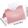 thumbnail image 2 of 2 Pieces Tissue Holder, Tissue Box, Leather Tissue Box, V Port Design (pink, Green), 2 of 5