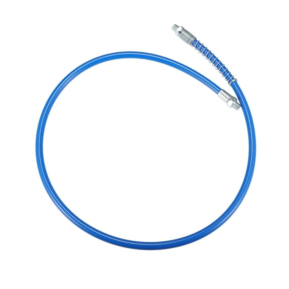 Unique Bargains 37 Inch Universal 1/8" NPT Grease Gun Flex Hose Trailer Flex Grease Hose Extension Non-Slip Metal Blue
