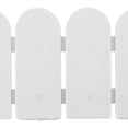 thumbnail image 4 of Evelyne Garden Border Edging: Wooden Fence Design - 8pcs White Yard Landscaping Fence Liner Lawn Edge Barrier - 10ft Kit of Decorative Lawn Landscape Panels Elements - GMT-10374-D08, 4 of 8