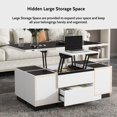 thumbnail image 4 of Coffee Table With Hidden Compartment Drawers Lift Top Center Table With Tempered Glass Top For Living Room Reception Room 47.2"L x 23.6"W x 18.5"H, 4 of 9