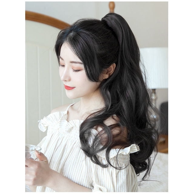 Cola de caballo con clip de garra,Extensión de cabello rizado largo y ondulado para mujer, Cola de caballo con garra, artesanía superior