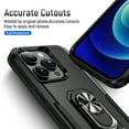thumbnail image 6 of for iPhone 11 Case, Slim Fit Military Grade Drop Tested Dual Layer Shockproof Case with 360 Ring Holder Kickstand Protective Rugged Car Magnetic Non-Slip Phone Case,Black, 6 of 11