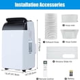 thumbnail image 2 of 14,000 BTU Portable Air Conditioner – 3-in-1 AC with Dehumidifier & Fan,Remote Control, 2 of 6