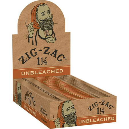 24pc Display - Zig Zag Unbleached Rolling Papers - 1 (Best Zig Zag Papers)