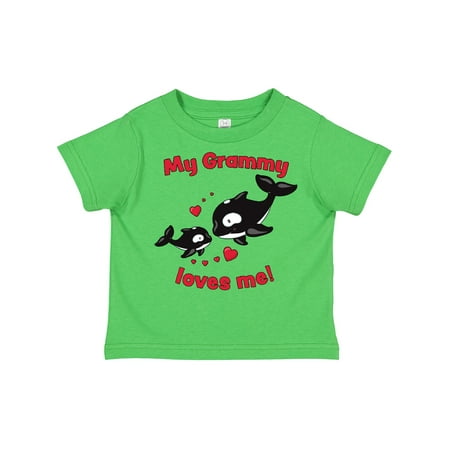 

Inktastic My Grammy Loves Me Orca Family Gift Toddler Boy or Toddler Girl T-Shirt