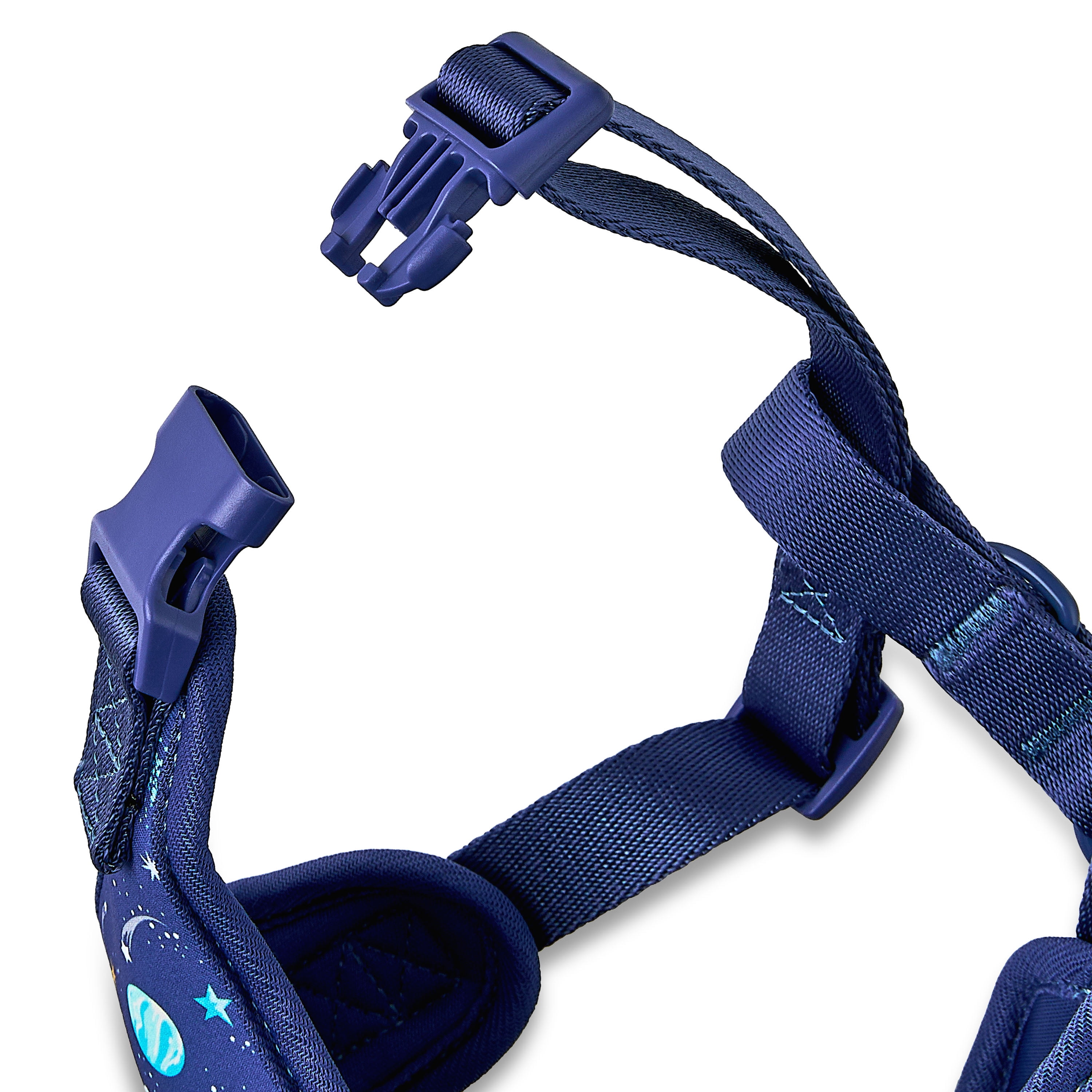 Vibrant Life 80064469 Polyester & Spandex Space Adventures Adjustable Dog Harness, Blue, Small