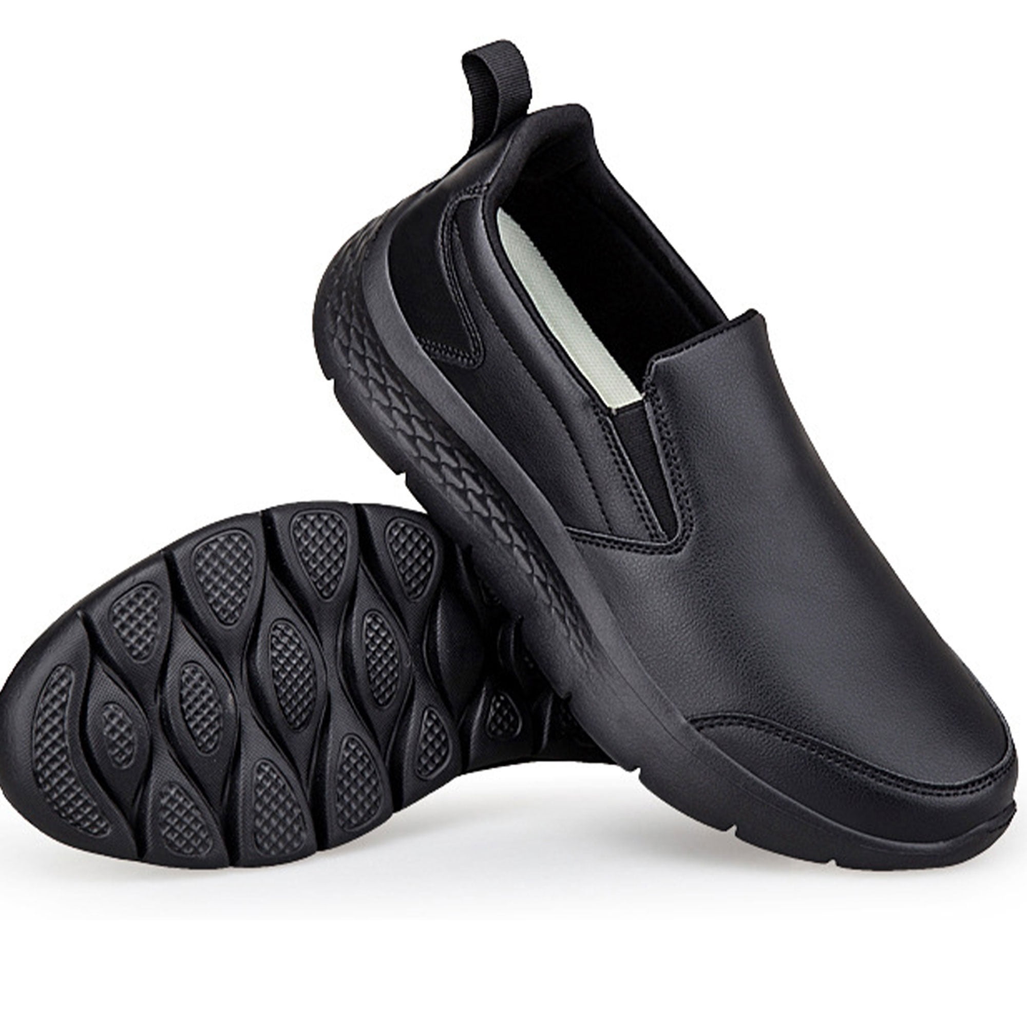 Milageto Homme et Femme ANTIDÉRAPANTES Industrie Alimentaire Restaurant Chaussures de Cuisine Chaussures de SÉCURITÉ, Blanc, 37