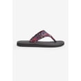 thumbnail image 4 of Comfortview Women's The Sylvia Stretch Fabric Soft Footbed Thong Slip On Sandal, 4 of 6