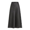 thumbnail image 1 of TaTaai Women's High Waist Elastic Waist Three-Tiered Maxi Skirt Solid Color Linen Blend Casual Long Skirt with Pockets for Daily Outings and Vacation Gift, 1 of 2