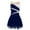 Navy Blue, variant on YUUMIN Kids Girls Mesh Splice Figure Ice Skating Dress Sleeveless Gymnastic Leotard Skirt Sequins Camisole Navy Blue 6
