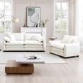 thumbnail image 2 of Miekor Furniture Modern Living Room Sofa Two Pieces Set, Suitable For Living Room And Small Apartment, 2 Pieces Sofa Set Consists Of A Single Seat Sofa And A 2-Seater Sofas, Beige Corduroy 00682, 2 of 12