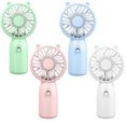 thumbnail image 4 of Juaoua Mini Handheld Fan Bulk,Portable Personal USB Rechargeable Fan,Powerful Battery Operated,Soft Wide Fan With Protective Grille Cover,Small Personal Fan For Outdoor Travel Commute,Pink, 4 of 4