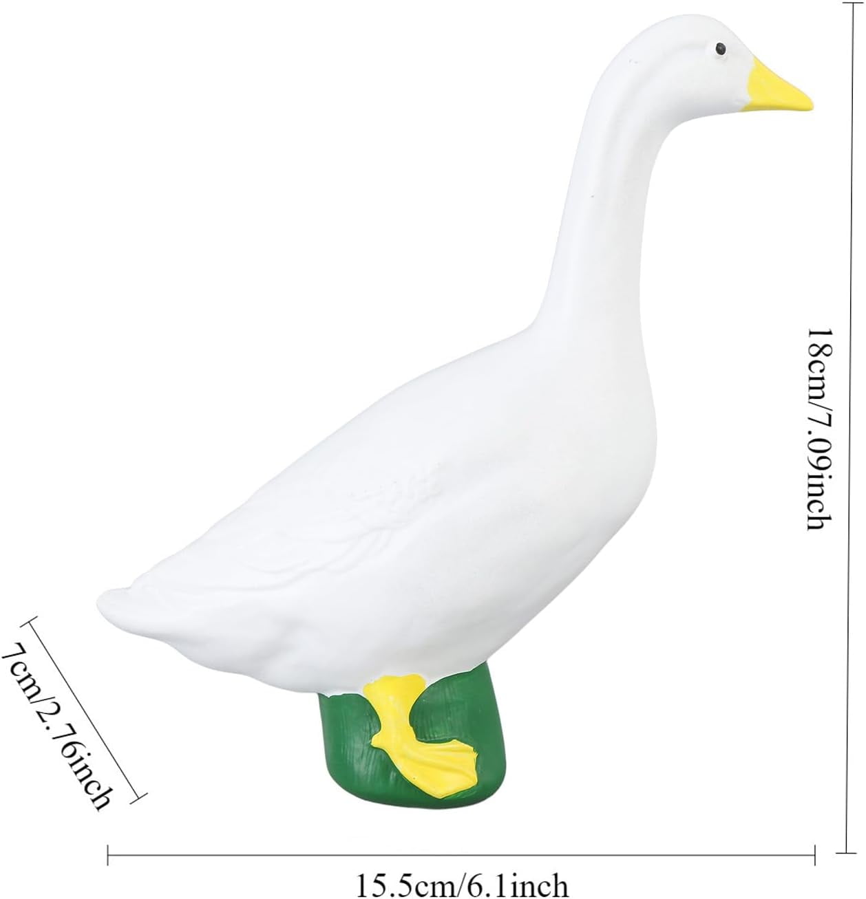 2026 New Goose Statue, Large White Geese Duck Garden Statues, Resin Porch Goose Wild Goose Outdoor Lawn Statue Art Decor Ornament, 7" Outdoor Duck Ornaments Resin