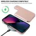 thumbnail image 3 of Allytech 2 in 1 Detachable Wallet Case for iPhone 14 with Card Holder, [Large Capacity] PU Leather Magnetic Snap Kickstand Case Support Wireless Charging, Shockproof Anti-Drop Case, Rosegold, 3 of 9