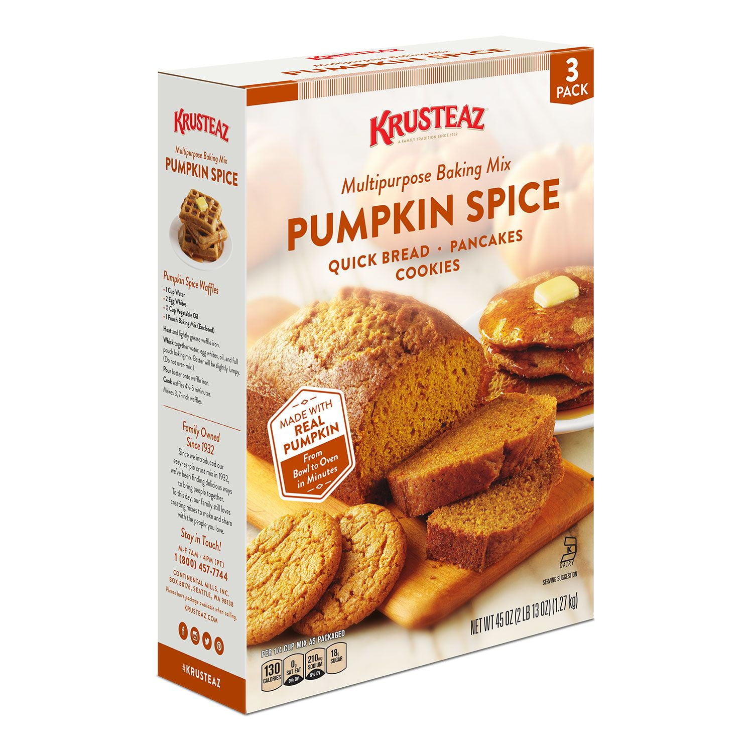 Krusteaz Pumpkin Spice Baking Mix (45 Ounce) Krusteaz Pumpkin Spice Baking Mix (45 Ounce)