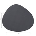 thumbnail image 2 of IH Casa Decor Reversible Pleather Pebble Placemat Grey - Ensemble De 12, 2 of 4