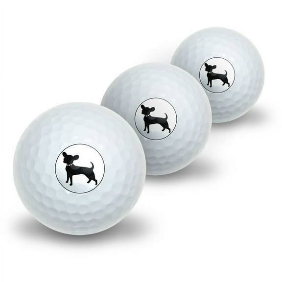 Chihuahua Novelty Golf Balls, 3pk