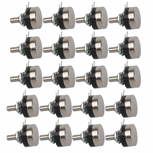 Potentiometer,20Pcs Potentiometer Carbon Film Potentiometer Accessory Control Potentiometer Reliable and Durable