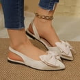 thumbnail image 4 of GERsome Slingback Flats for Women Closed Pointy Toe Slip-On Work Shoes Comfort Walking Wedding Party Dress Shoes, Beige Size 7, 4 of 8