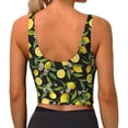 thumbnail image 3 of Lsque Lemon Fruits Flowers Leaves Printed Women'S Sports Bra, Compression, Moisture Wicking, High-Impact Sports Bra For Women,Supportive sports bra-Medium, 3 of 9